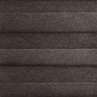 Штора Плиссе - Гофре Сатин темно-коричневый (неподвижная форма)