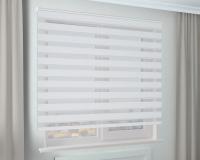 Рулонная штора Зебра Стандарт КОМФОРТ белый