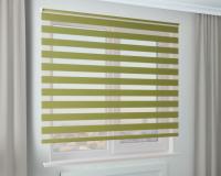 Рулонная штора Зебра Стандарт СТАНДАРТ светло-зеленый