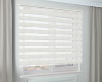 Рулонная штора Зебра Стандарт САХАРА белый лён