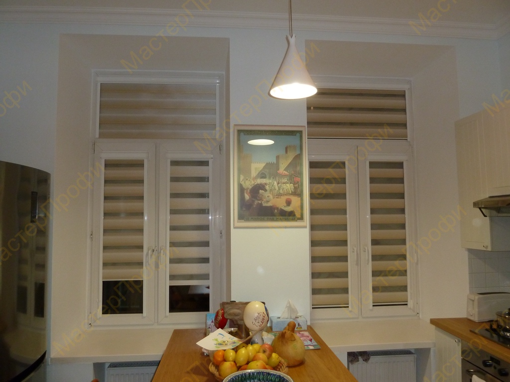 Зебра Уни2 ткань Монтана цвет бежевый