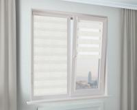 Рулонная штора Зебра УНИ-2 САХАРА белый лён