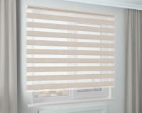 Рулонная штора Зебра Стандарт САХАРА светло-бежевый