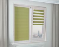 Рулонная штора Зебра УНИ-2 СТАНДАРТ светло-зеленый
