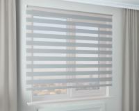 Рулонная штора Зебра Стандарт СТАНДАРТ светло-голубой