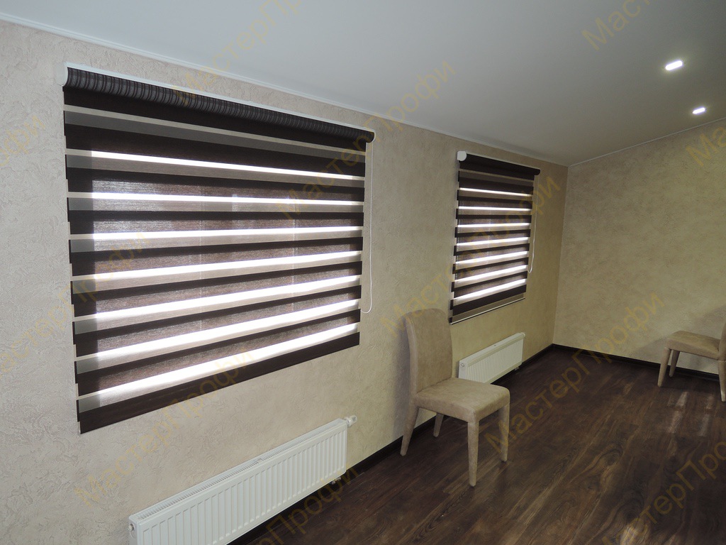 ЗЕБРА LVT Ткань монтана цвет коричневый