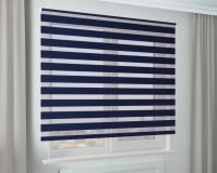 Рулонная штора Зебра Стандарт СТАНДАРТ синий