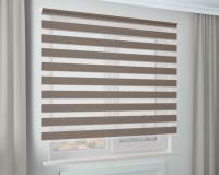 Рулонная штора Зебра Стандарт СТОУН БИО коричневый