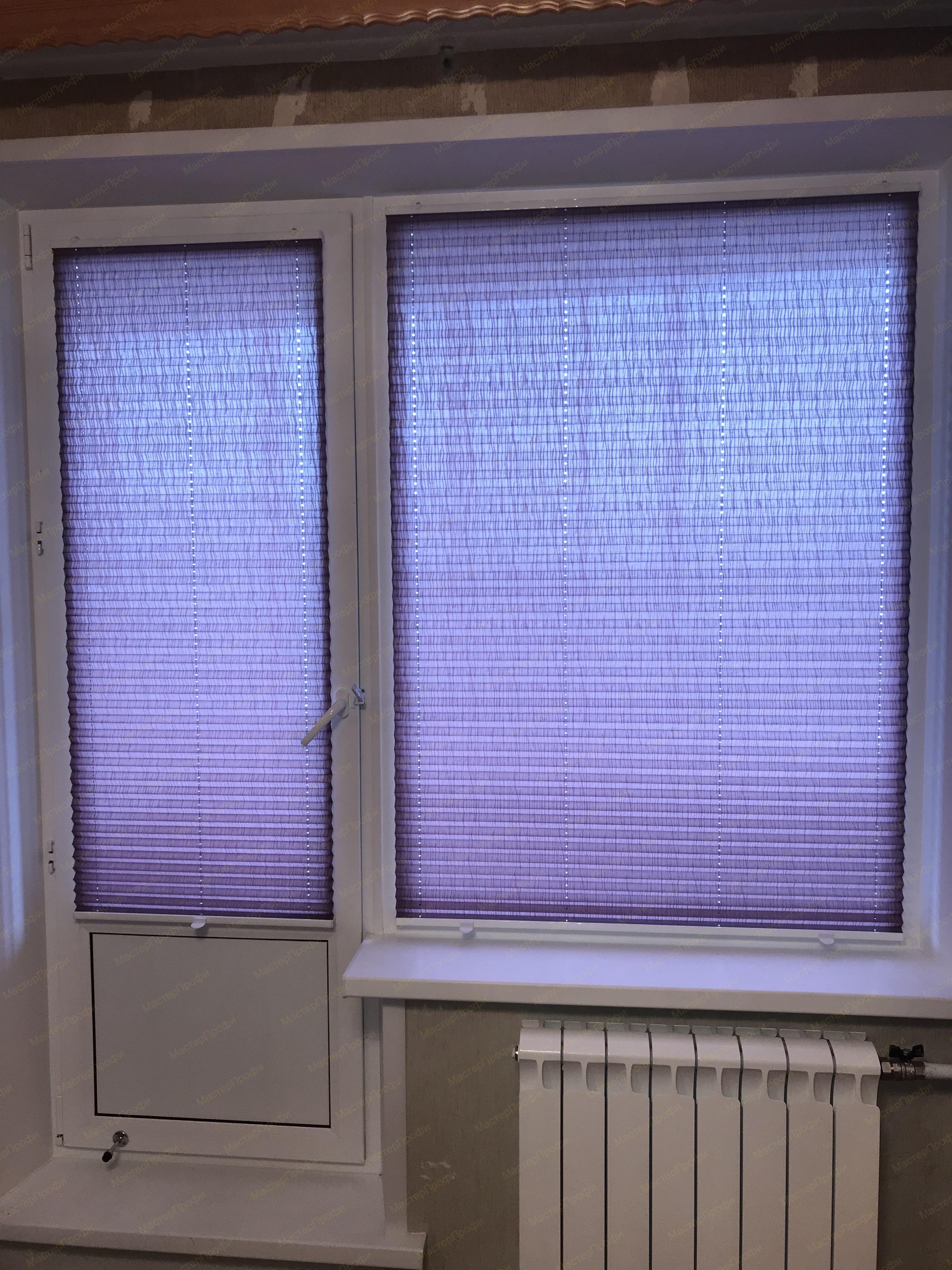 Плиссе Р1600 Ткань Ниагара цвет Лиловый