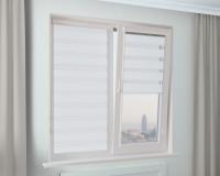 Рулонная штора Зебра УНИ-2 КОМФОРТ белый