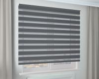 Рулонная штора Зебра Стандарт КОМФОРТ графит