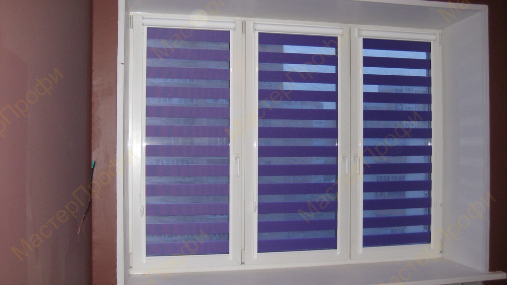 Рулонная штора зебра УНИ2