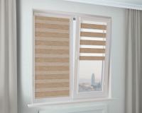 Рулонная штора Зебра УНИ-2 САХАРА бежевый