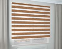 Рулонная штора Зебра Стандарт САХАРА светло-коричневый