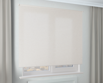 Рулонная штора Стандарт - ЛЁН белый