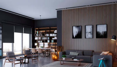 Рулонные шторы МИНИ АПОЛЛО BLACK-OUT черный