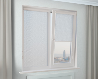 Кассетные рулонные шторы УНИ 2 - НИКА светло-серый