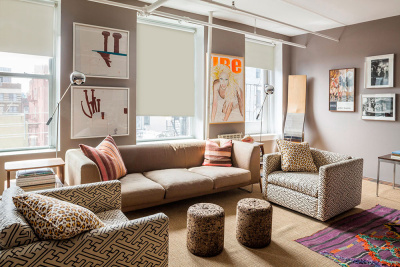 Рулонная штора AMG  ПЛЭЙН BLACK-OUT светло-бежевый