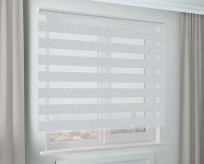 Рулонная штора Зебра Стандарт ГЛОРИЯ БИО BLACK-OUT магнолия