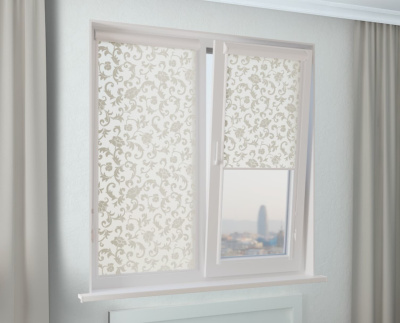 Кассетные рулонные шторы УНИ 2 - СОФИЯ магнолия