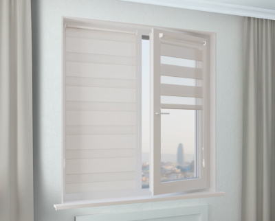 Рулонная штора Зебра МИНИ ГЛОРИЯ БИО BLACK-OUT магнолия