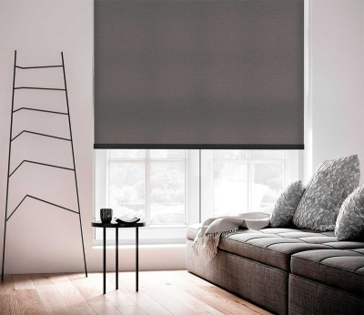 Кассетные рулонные шторы УНИ 2 - ПЕРЛ серо-коричневый