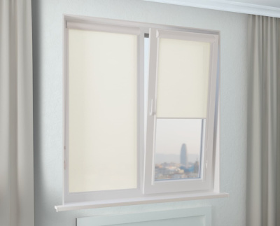 Кассетная рулонная штора УНИ-1 СКРИН ЭКО 3% бежевый