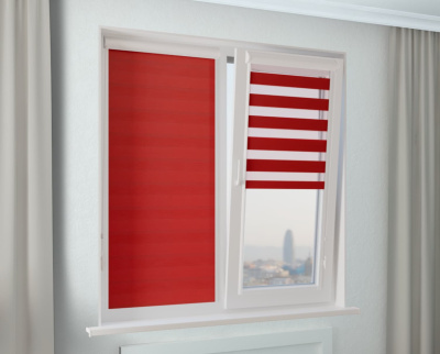 Рулонная штора Зебра УНИ-1 СТАНДАРТ красный