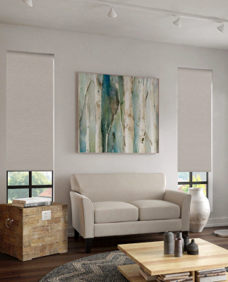 Рулонная штора УНИ с пружиной ЮТА светло-коричневый