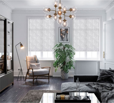 Кассетные рулонные шторы УНИ 2 - СИЛЬВИЯ магнолия