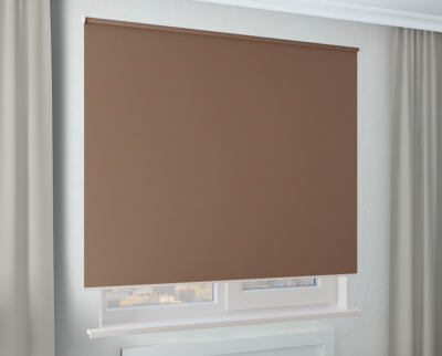Рулонная штора Стандарт - АЛЬФА BLACK-OUT светло-коричневый