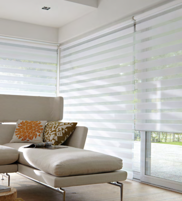 Рулонная штора Зебра МИНИ ГЛОРИЯ БИО BLACK-OUT магнолия