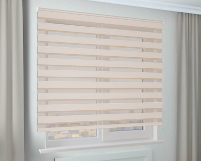 Рулонная штора Зебра Стандарт КОМФОРТ капучино