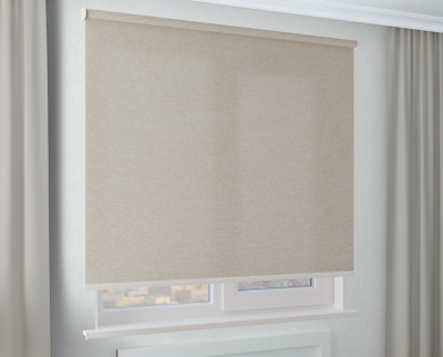 Рулонная штора AMG ЛЁН темно-бежевый