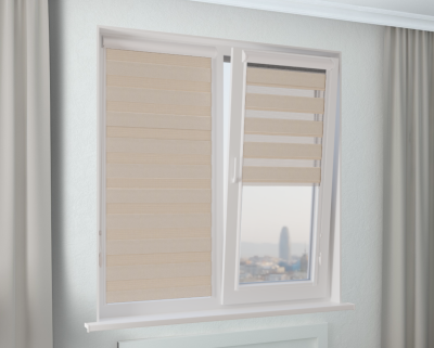 Рулонная штора Зебра УНИ-1 КОМФОРТ капучино