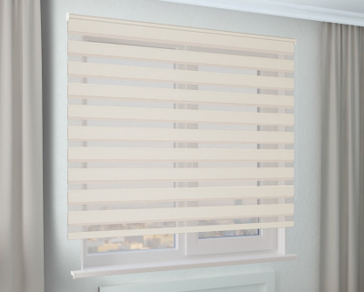 Рулонная штора Зебра Стандарт КОМФОРТ магнолия