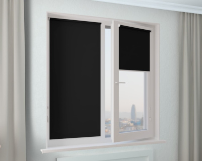 Рулонные шторы МИНИ АПОЛЛО BLACK-OUT черный