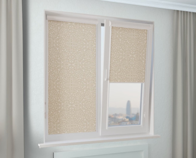 Кассетная рулонная штора УНИ-1 САМИРА бежевый