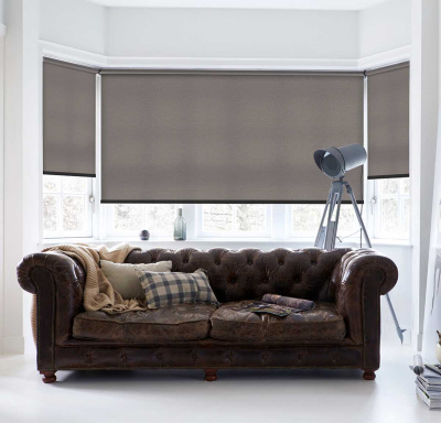 Кассетные рулонные шторы УНИ 2 - ПЕРЛ серо-коричневый