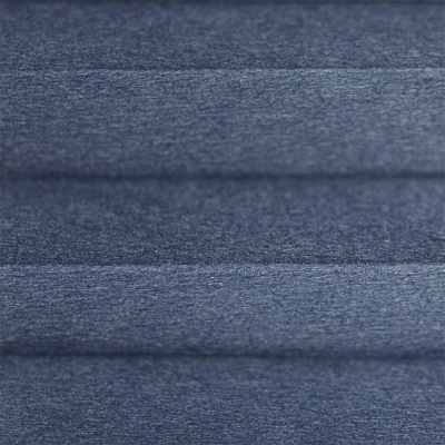 Штора Плиссе - Гофре 45 Сатин темно-синий (неподвижная форма)