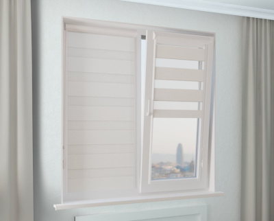 Рулонная штора Зебра УНИ-2 ГЛОРИЯ БИО BLACK-OUT магнолия